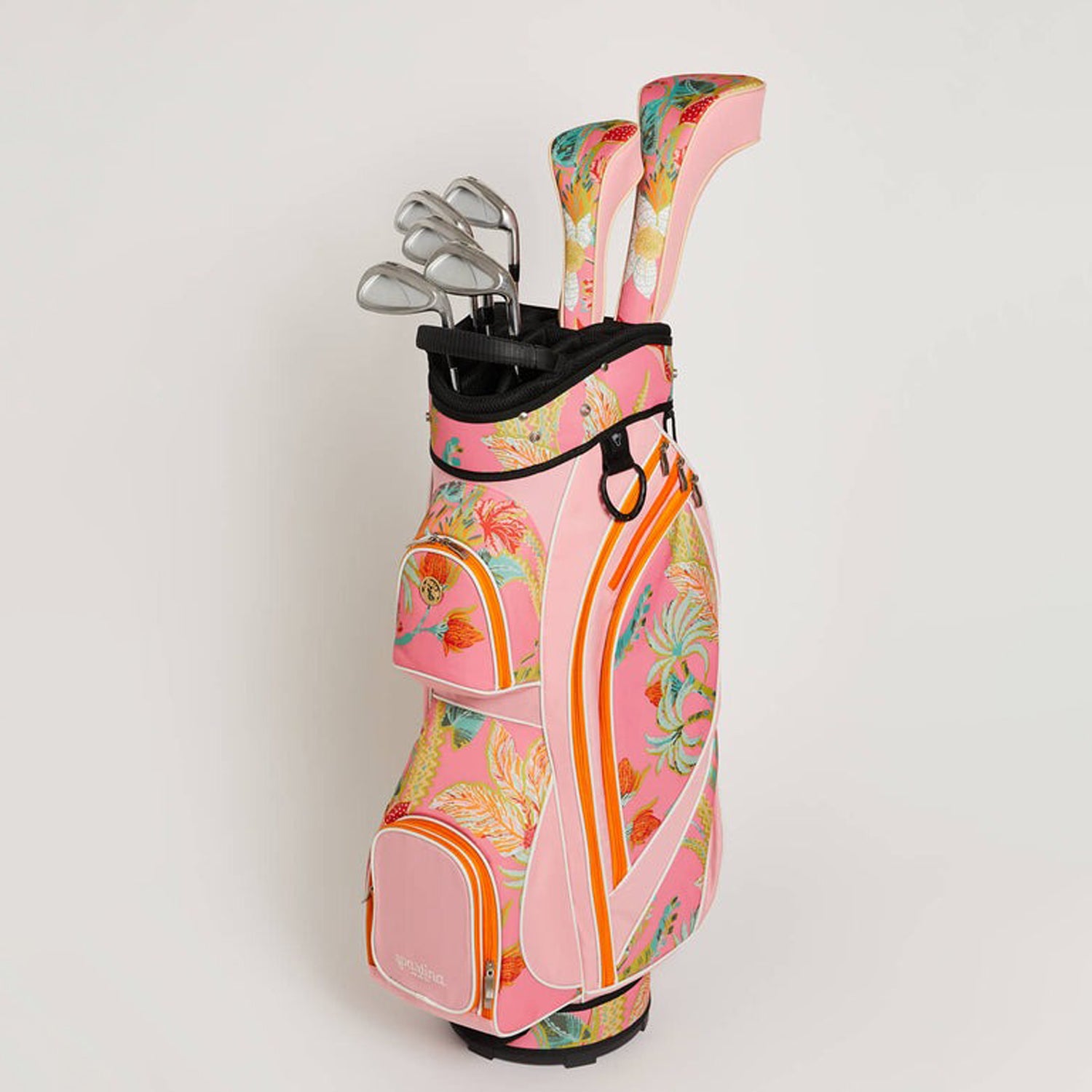 Golf Cart Bag Queenie Tropical Floral Pink